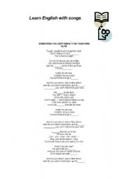 English Worksheet: Learn english with songs