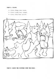 English Worksheet: school objects and colorings