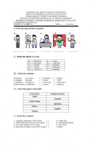 English Worksheet: english test