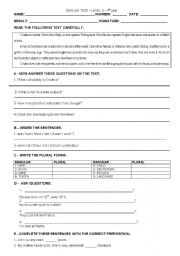 English Worksheet: exercises