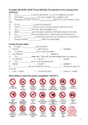 MUST- HAVE TO - NEED - ESL worksheet by afrodite