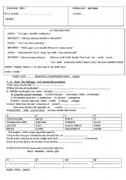 English Worksheet: elementary exam