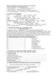 English Worksheet: Revision of The simple Present Tense