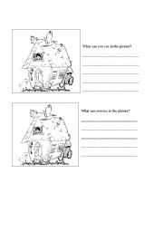English worksheet: making sentences about can