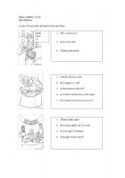 English Worksheet: picture comprehension