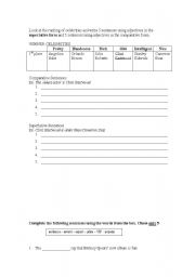 English Worksheet: comparatvies and superlatives, vocabulary related to celebrities