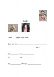 English worksheet: Family.