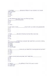 English worksheet: Test