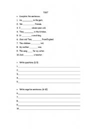 English Worksheet: Am Is Are - and pronouns