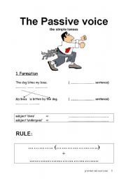 English Worksheet: the passive voice - simple tenses