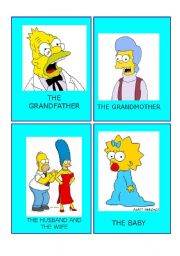 Simpson family flashcards  2