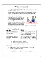 English Worksheet: Workflow Planning