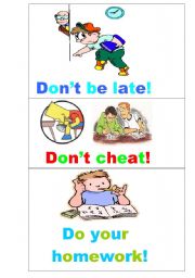 Illustrated classroom rules