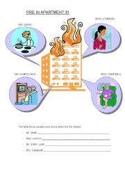 English Worksheet: Past continuous