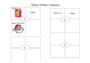 English worksheet: Christmas Analogies