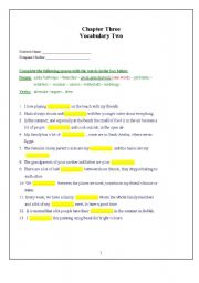 English Worksheet: family