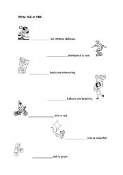English Worksheet: Possessive adjectives (his and her)