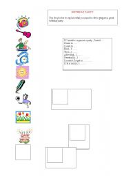 English Worksheet: HOW TO ORGANIZE A BIRTHDAY PARTY