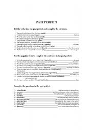 English Worksheet: Past perfect