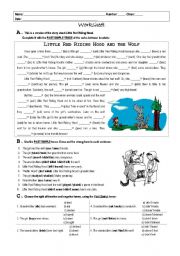 English Exercises Little Red Riding Hood Past Simple
