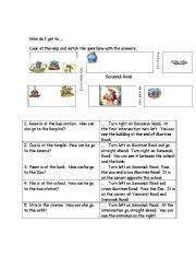 English Worksheet: How do I get to...