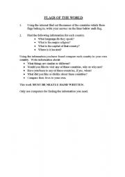 English Worksheet: Flags of the world 