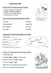 Aladdin quiz (disney): English ESL worksheets pdf & doc