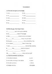 English Worksheet: Worksheet