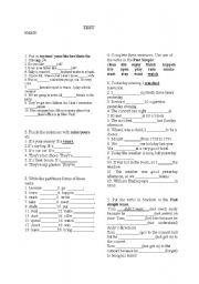 English Worksheet: TEST