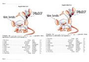 English Worksheet: Mini test comparative Pinky and the Brain