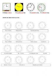 English Worksheet: What time is it?