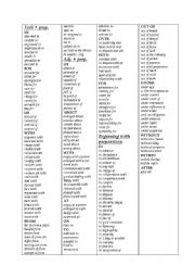 The list of prepositions. - ESL worksheet by ilaczek