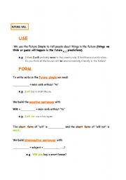 English Worksheet: Future with will