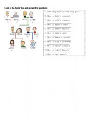 English Worksheet: Family tree