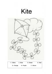 English worksheets: kite