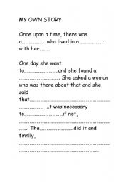 English worksheet: Make your own story