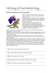 australia day esl worksheet by kimvh