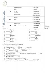 English Worksheet: prepositions of time - in, on, at