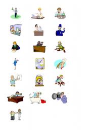 English Worksheet: Pictures about jobs