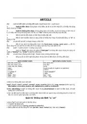 English Worksheet: Article use