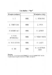 English Worksheet: Dice Activity - 