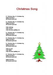 English Worksheet: christmas song