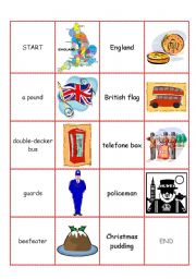 England domino cards part I (symbols of England)