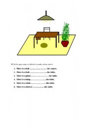 English Worksheet: prepositions