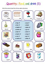 Quantity: Food and drink (1)
