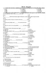 English worksheet: Test for pre-intermediate