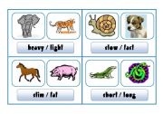 COMPARISON SPEAKING CARDS - animals II (part 7)
