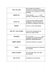 English Worksheet: Relationship dominoes