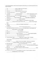 English Worksheet: test on tenses