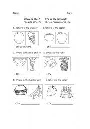 English worksheet: right or left